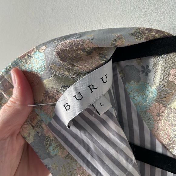 Buru metallic floral printed sleeveless dress - Picture 3 of 5